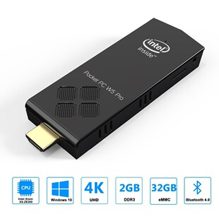 W5PRO pocket mini host X5-Z8350 micro computer stick 4K office home game portable miniPC