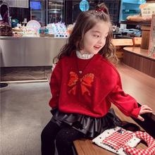 女童加绒卫衣冬装2025新款儿童秋冬卫衣长袖洋气上衣加绒打底其他