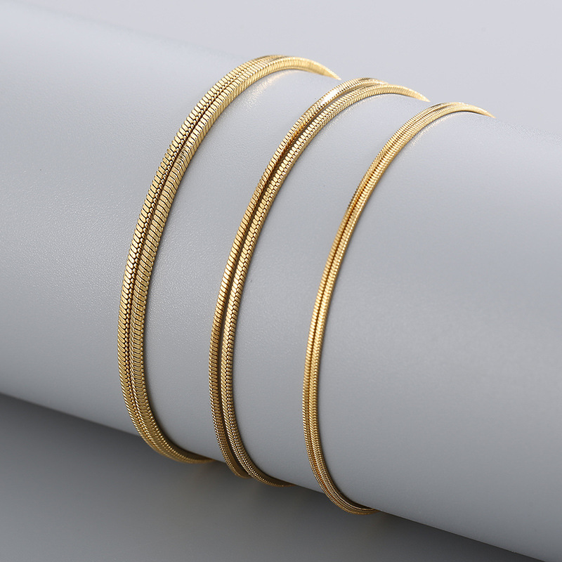 Minimalist Snake Necklace Stainless Steel Jewellery For Unisex_voghion.com