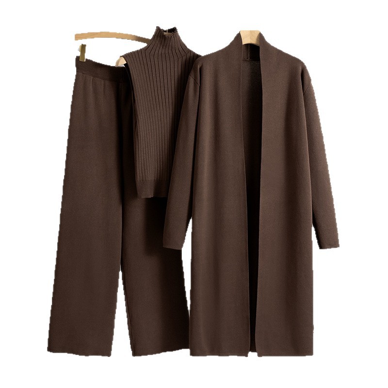 Grenzüberschreitende Mode, Außenhandel, Damenbekleidung, europäisch-amerikanische Strickwaren, Dreiteiler für Damen, neue Frühlingskollektion_voghion.com