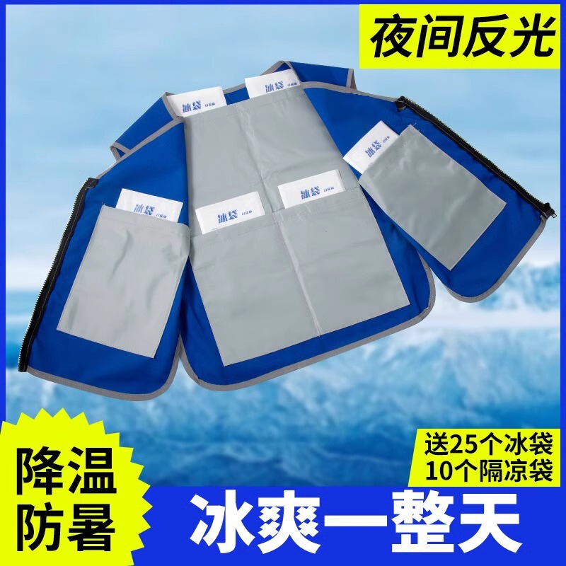 Ice Pack Cooling Vest, Cooling Clothing, Refrigeration Clothing, Outdoor Work Clothes, Summer Heat Protection and Cooling Ice Pack Cooling Vest, Cooling Clothing, Refrigeration Clothing, Outdoor Work Clothes, Summer Heat Protection and Cooling