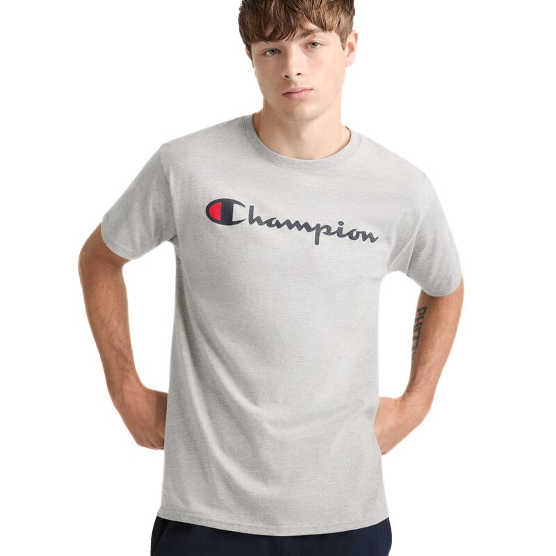 Champion, Cotton Middleweight Round Neck T-Shirt, Men's T-Shirt, Script (Limited Edition) Big & Tal Champion, Cotton Middleweight Round Neck T-Shirt, Men's T-Shirt, Script (Limited Edition) Big & Tal