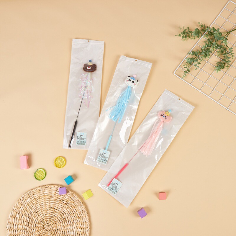 新款逗猫棒卡通动物仙女逗猫棒长杆铃铛自嗨解闷猫咪玩具宠物用品|undefined