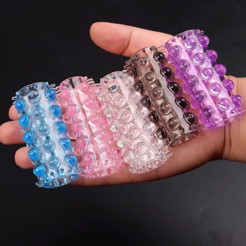 Bead Ring Set for Men, TPE Locking Rings, Black Adult Couples Toy — detail image 5
