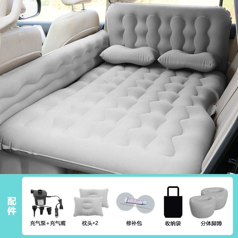 Car Inflatable Bed Car Supplies Rear Inflatable Mattress Car Travel Bed Flocking Air Cushion Car Mattress