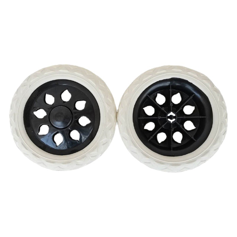 Supermarket folding grocery shopping trolley wheel crawler wheel hand pull wheel small trailer Accessories Wholesale