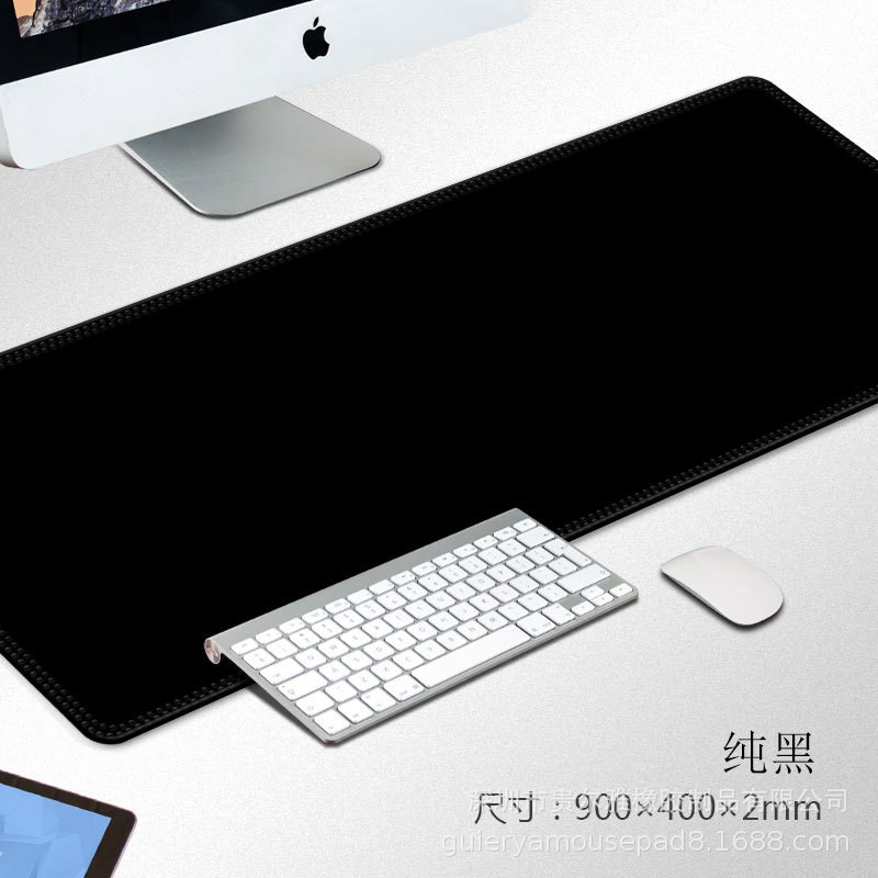 Puro negro alfombrilla de ratón al por mayor almohadilla grande para mapa/hacer Oficina teclado pad juego Mesa pad mousepa fábrica
