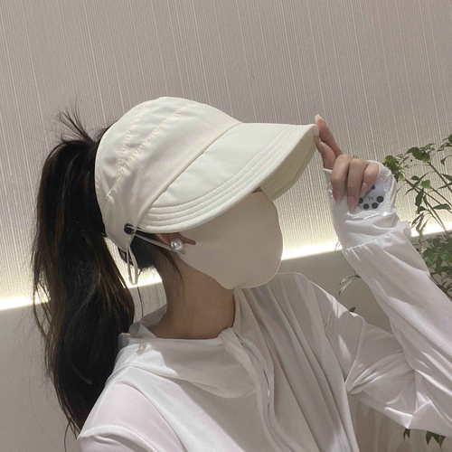 Thin model flat cap straw fisherman hat Korean style fashion can tie high ponytail sun protection UV protection foldable women's hat