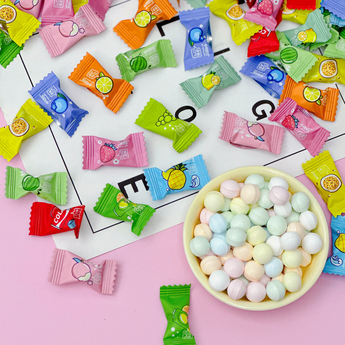 Mint Candy Front Desk Reception Sugar-Free Vitamin C Lozenges Candy Fruit Flavor Fresh Breath Candy Independent Small Packaging