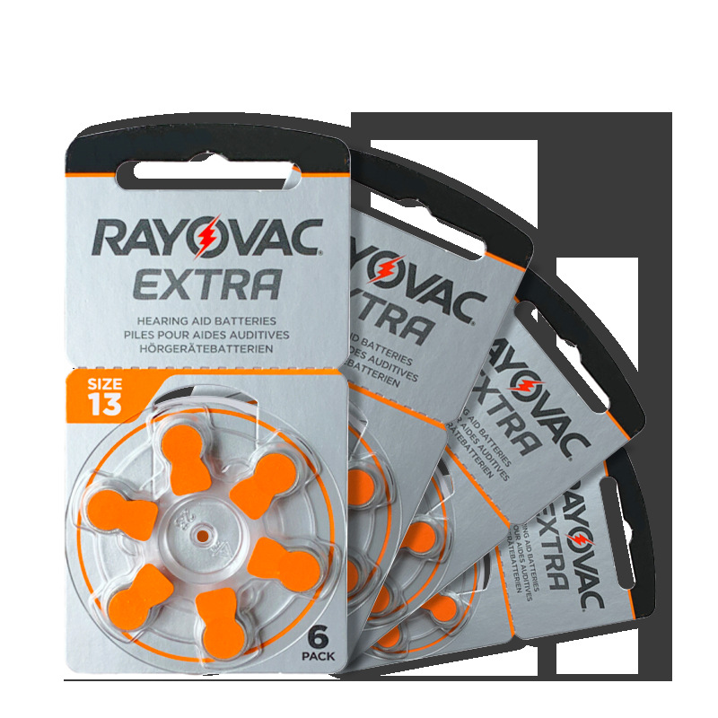 雷特威进口耳背式助听器A13电池 RAYOVAC PR48瑞声达斯达克用