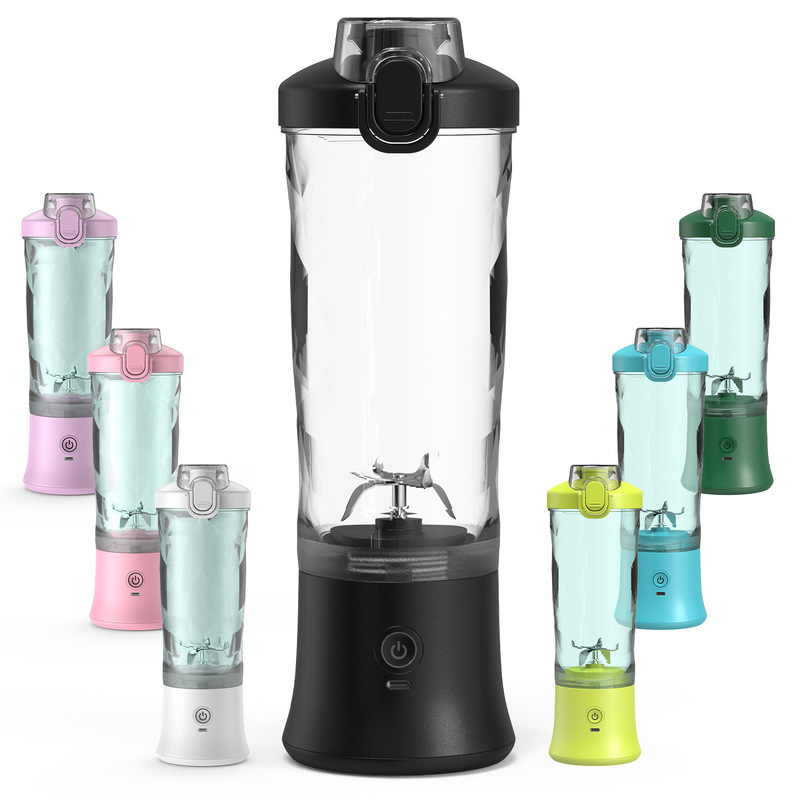 国境を越えた人気のポータブル大容量 600ML スポーツおよびフィットネスミキシングカップ直飲み口絞りジューサージューシングカップ|undefined
