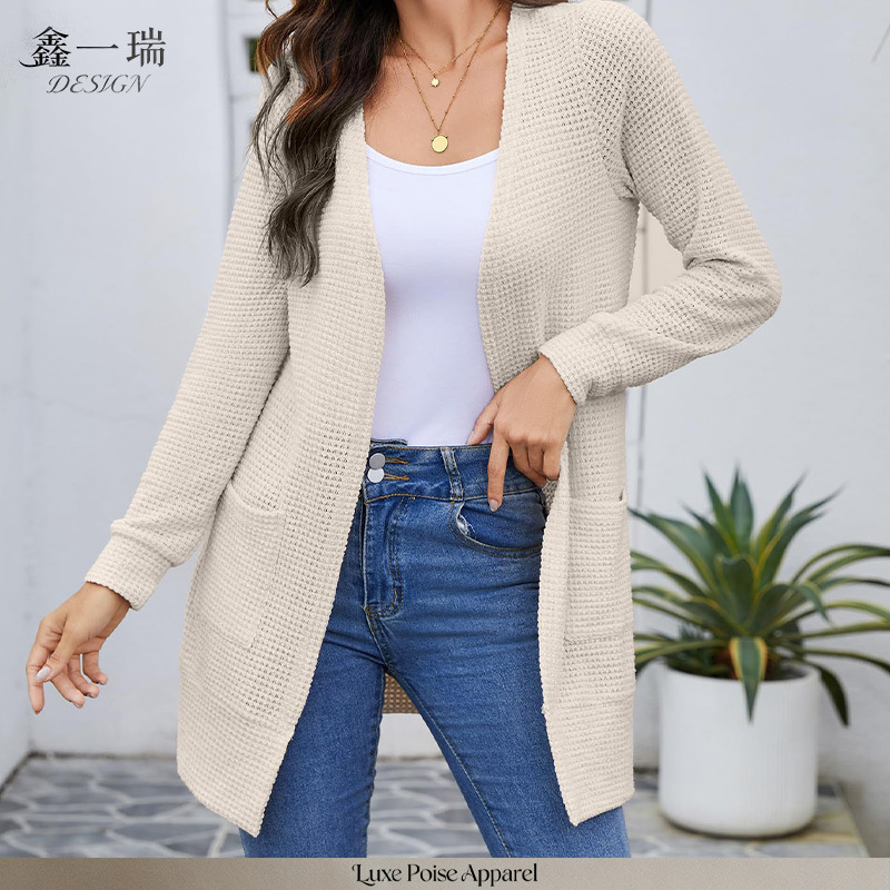 Women's Cardigan Sweater Lightweight Open Front Waffle Knit Cardigan Casual Loose Fall Clothing 2025 Women's Cardigan Sweater Lightweight Open Front Waffle Knit Cardigan Casual Loose Fall Clothing 2025