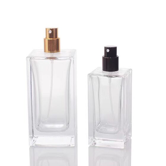 in stock wholesale factory direct supply square 30ml50ml100ml portable spray glass perfume bottle