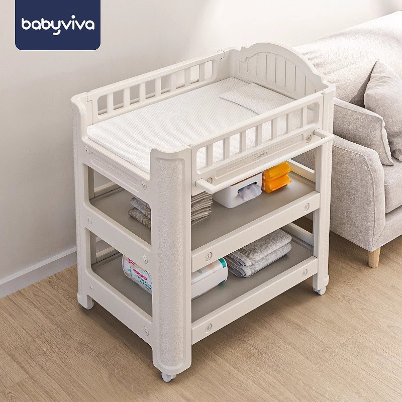 Mesa de pañales para bebés Babyviva Mesa de cuidado para tocar para bebés Cambio de pañales Cuna de baño para recién nacidos extraíble