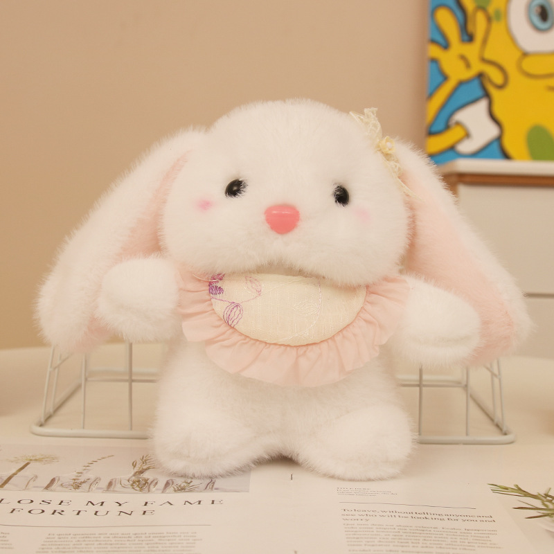 Red de Internet linda bufanda linda conejito colgante peluche muñeca mochila escolar colgante llavero muñeca muñeca