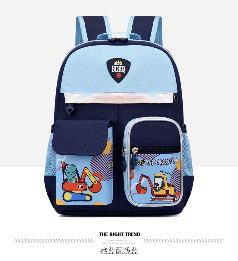 Comercio exterior nueva mochila de dibujos animados Grado 1-3 estudiante de la Escuela Primaria de gran capacidad de protección de la columna vertebral bolsa ultraligera