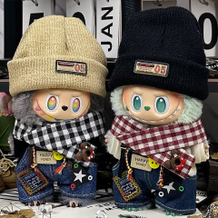 仅衣服适用拉布布一二三代潮流卫衣帽子Labubu公仔娃衣服套装配饰