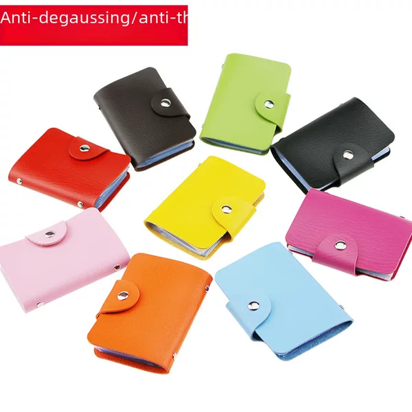 Anti-Degaussing Card Holder Wholesale Large-Capacity Anti-Theft Bank Id Card Holder Promotional Gift Colorful Driver's License Holder