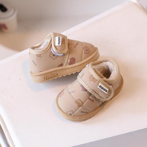 Children's snow boots, baby toddler shoes, cartoon winter cotton shoes, boy's warm baby shoes, girl's cotton boots
