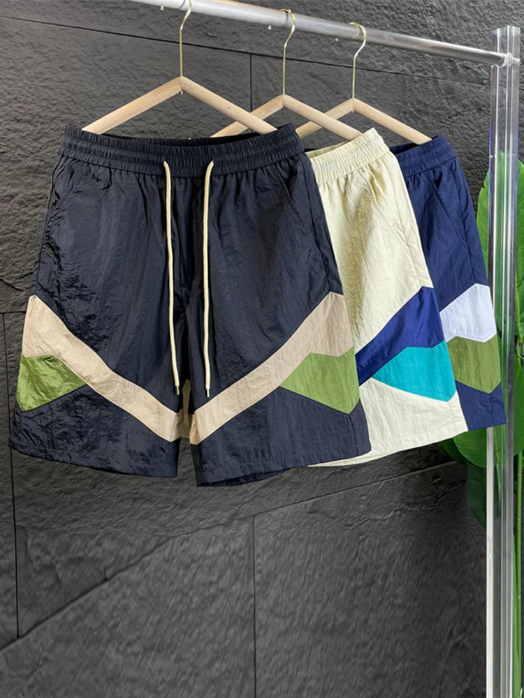 Men's Casual Shorts Colour Blocking Quick Drying Summer Sports_voghion.com