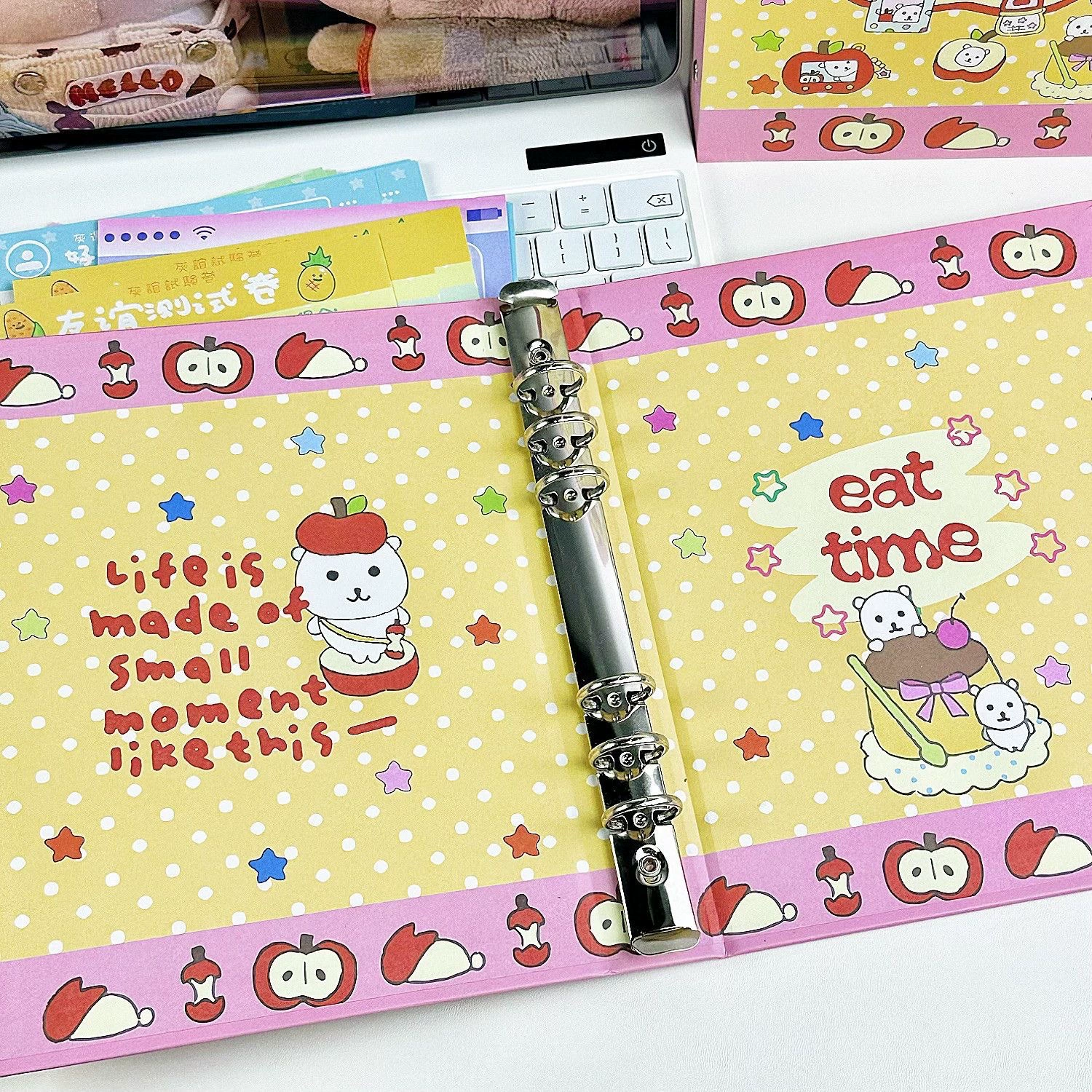Apple, high quality cute removable photoalbum for elementary school students, for secondary school