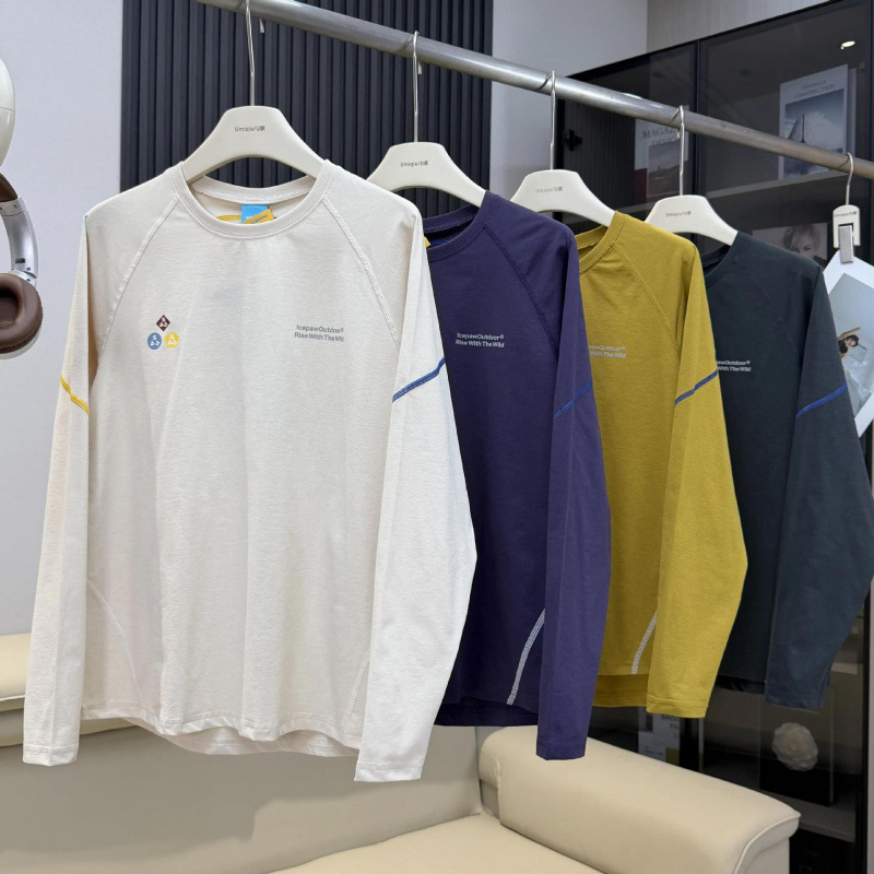 Men's and women's spring/summer outdoor sports laser perforated long-sleeve T-shirts are breathable and prevent sweating, saying goodbye to the heat
