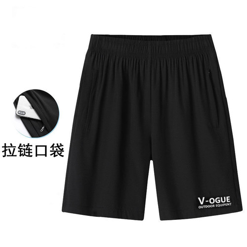 Summer Men's Athletic Pants Men Printed Ice Silk Men's Short Shorts Men's Five-Pocket Pants Beach Pants Leisure Men's Pants Loose