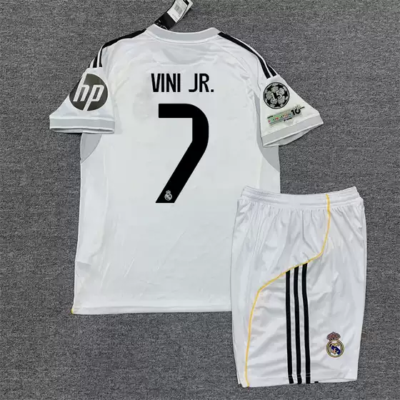 25-26 Real Madrid Home Jersey Champions League Football Suit 5 Bellingham Bappe Vinicius Modri