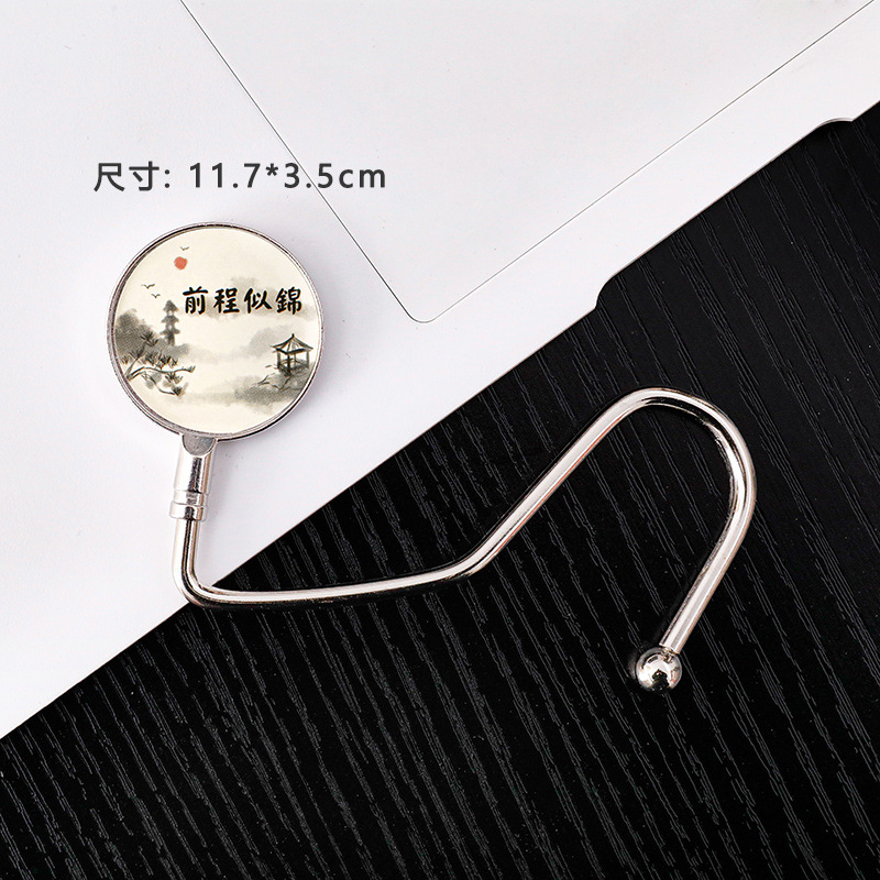 Texto antiguo creativo escritorio antiadherente gancho estudiante portátil soporte de carga portátil escritorio mochila gancho