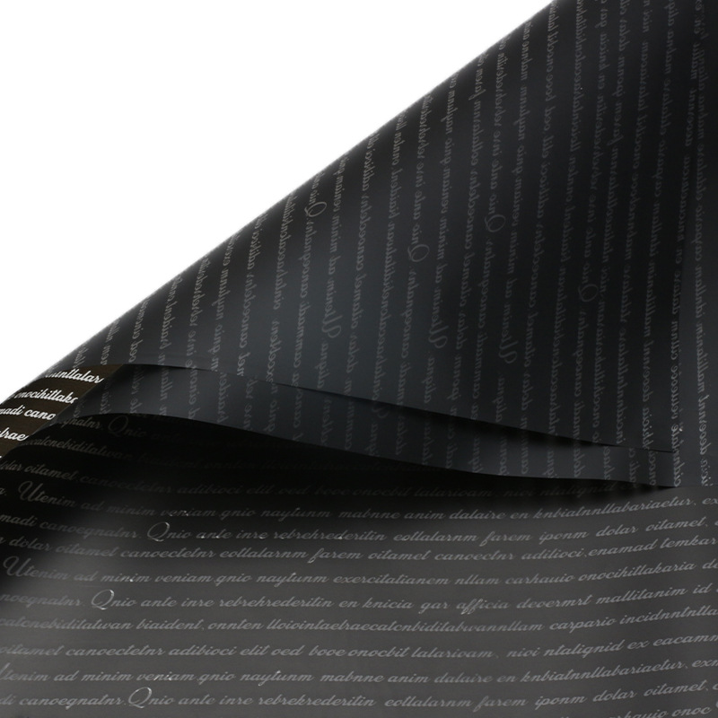 Huaxi pequeño inglés papel hansu flor al por mayor papel de embalaje ramo material de embalaje impermeable niebla material de florista