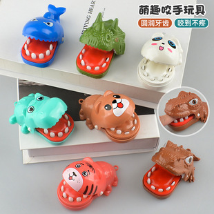 Dinosaur finger biting toy Tyrannosaurus tooth pulling parent-child Game new strange hand biting toy children's trick props