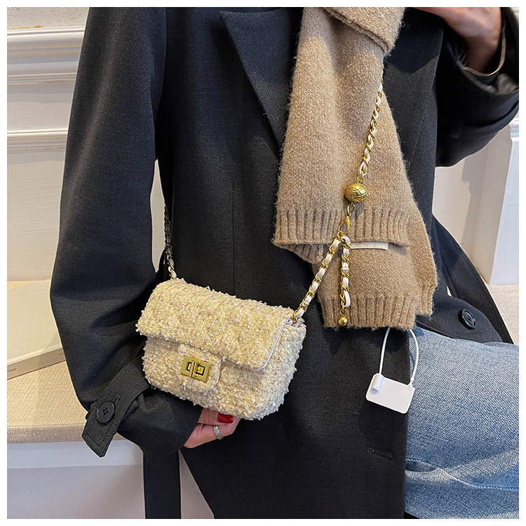 Nuovo vento profumato di lana autunno inverno nuova mini borsa a tracolla a forma di canapa e cotone da donna carina_voghion.com