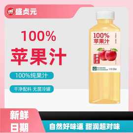 盛贞元100%果汁饮料苹果汁葡萄汁多口味500ml无添加整箱无菌冷罐