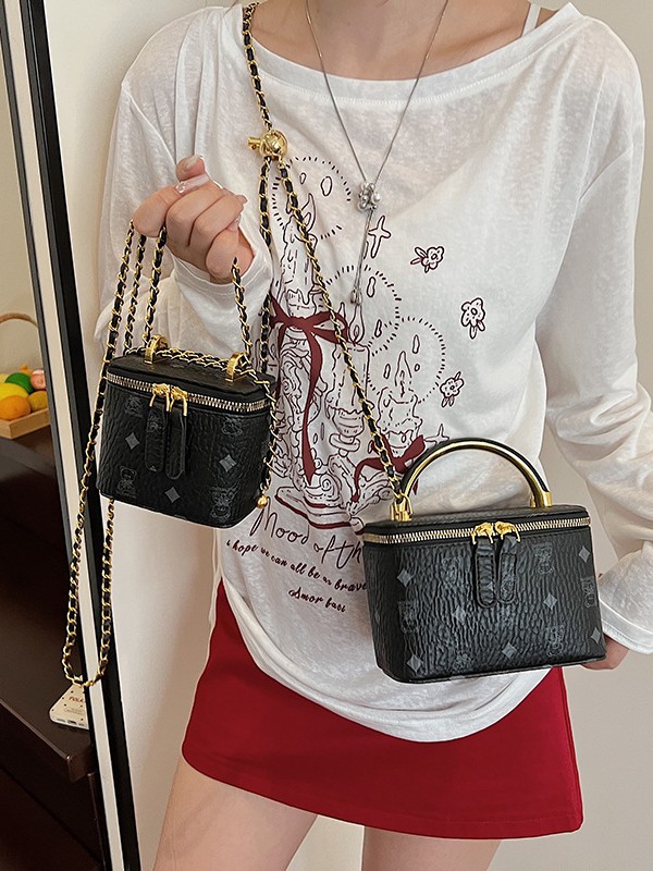 Bolso de mano de alta calidad para mujer 2025 verano nuevo estilo retro impreso bolso de caja textura cadena bolso de mensajero de un solo hombro