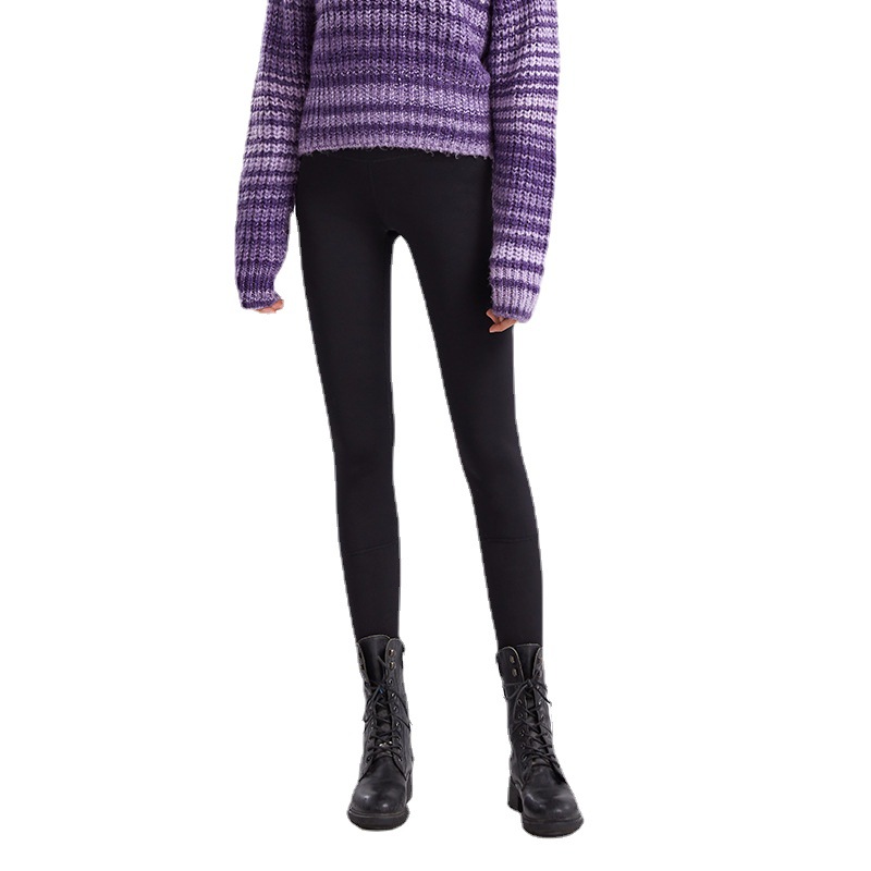 Pantalones cálidos de plumón de pato blanco para mujer, nuevos para otoño e invierno, de cintura alta, gruesos, ajustados, leggings, pantalones de vestir de color sólido a la moda. image 7