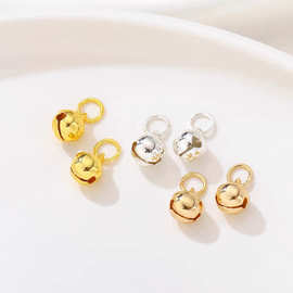 18k包金开口圈铃铛挂件手工diy制作手链项链串珠吊坠饰品材料配件