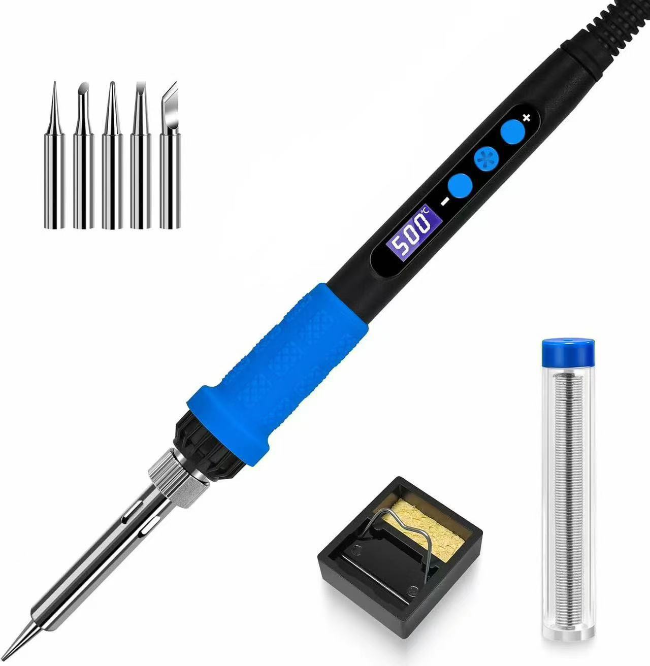 Juego de soldador multímetro, herramienta eléctrica de reparación digital, combinación de estudiantes, juego de soldador 909A/B para el hogar, 90W