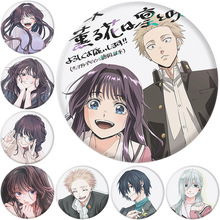 熏香花朵凛然绽放马口铁徽章镜子钥匙扣凛太郎薰子动漫二次元胸章