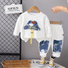 Autumn set for boys, children's trend sports sweatshirt, 2023 collection