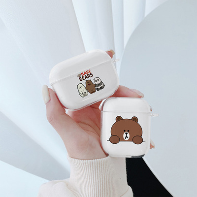 airpods2保护套简约卡通透明软壳苹果无线蓝牙耳机套适用2代3代壳