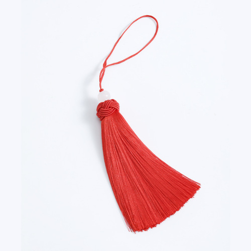 10CM White Beads Pineapple Hat Tassel Tassel Ice Silk Suspender Car Pendant Fan Pendant Clothing Accessories Manufacturer Wholesale