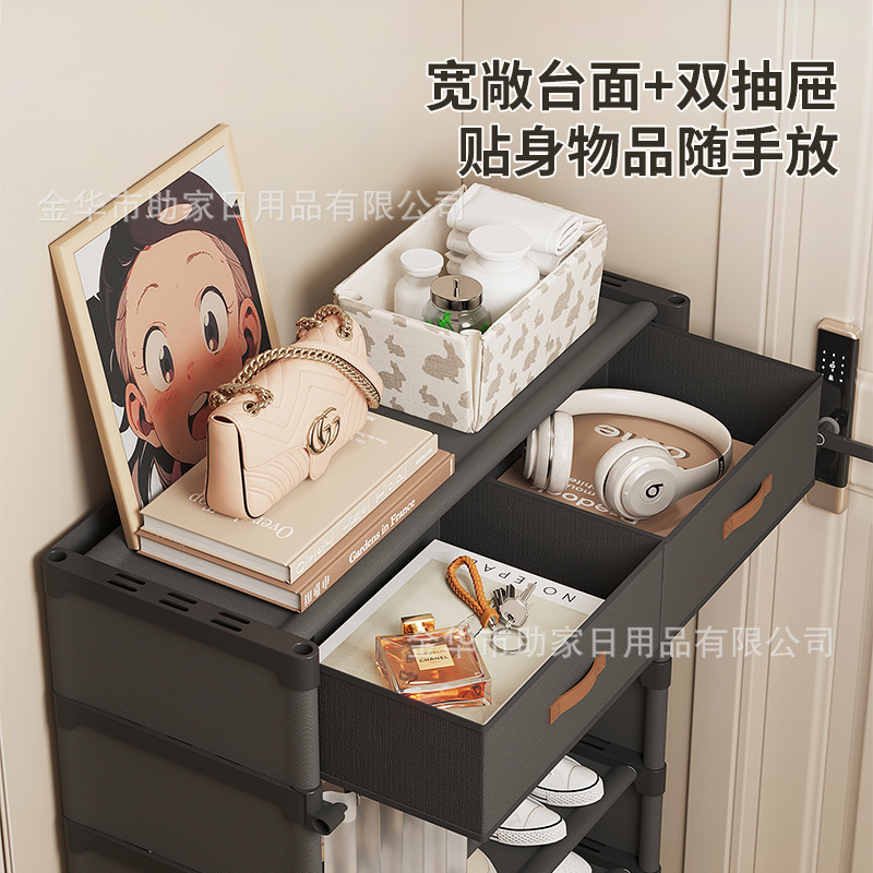 靴棚、自宅玄関、引き出し付き多層靴収納キャビネット、賃貸住宅用のシンプルな靴キャビネット、スペースをとらない|undefined