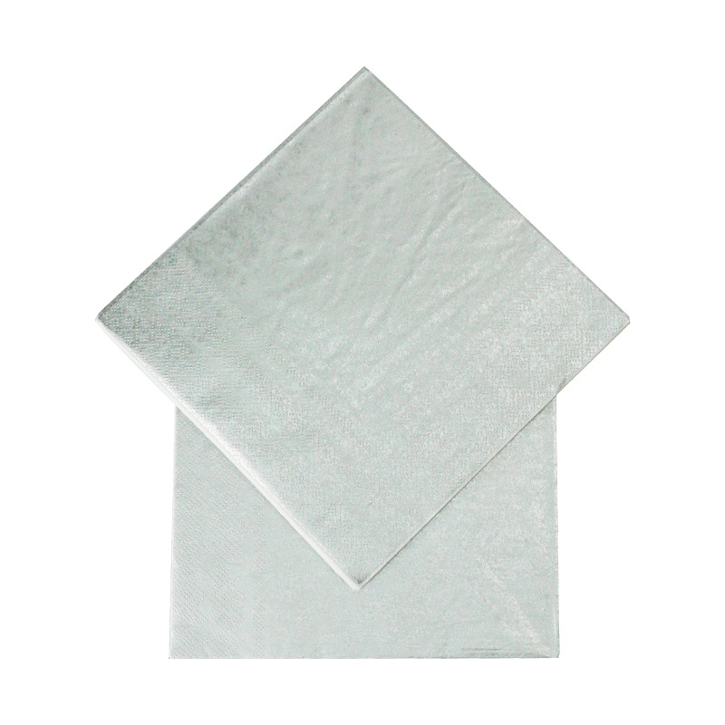 Juego de vajilla de papel desechable traje de fiesta de año nuevo de plata 7 pulgadas plato de papel de 9 pulgadas taza de papel tejido paja decoración