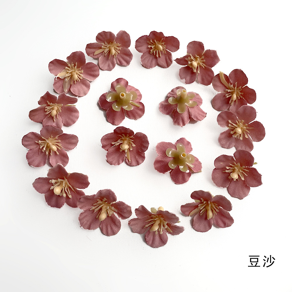 Simulación de flores de cerezo flores DIY pinzas de flores tocado props de disparo antiguo vestido chino decoración de cabello de boda pared de flores