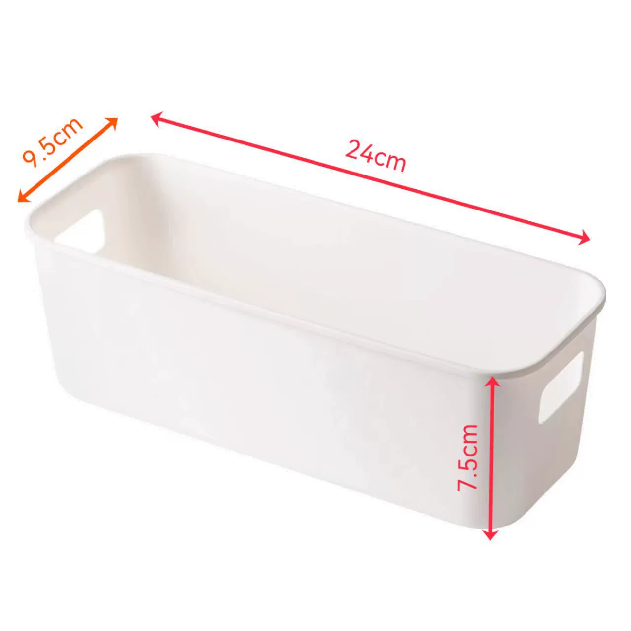 Rectangular Table Storage Box, Plastic Organizer 26×9.5×8.5 cm, Phone & Accessories