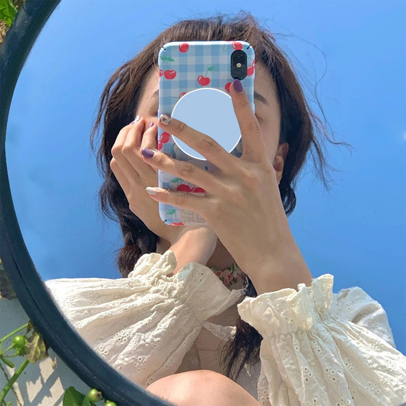iPhoneのリアカメラ、Magsafe磁気セルフタイマー、vlog小型ミラー、ポータブル化粧鏡に適しています。|undefined