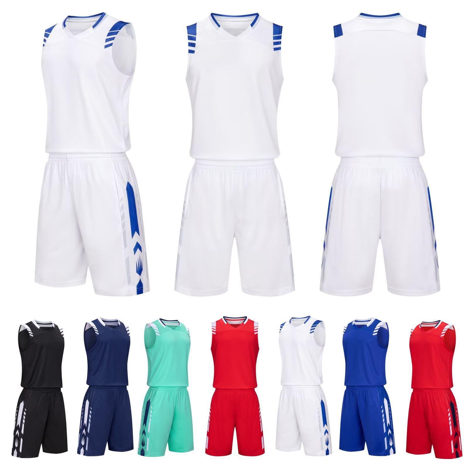 Wholesale American light board basketball uniform suit adult children basketball training vest campus basketball competition team uniform