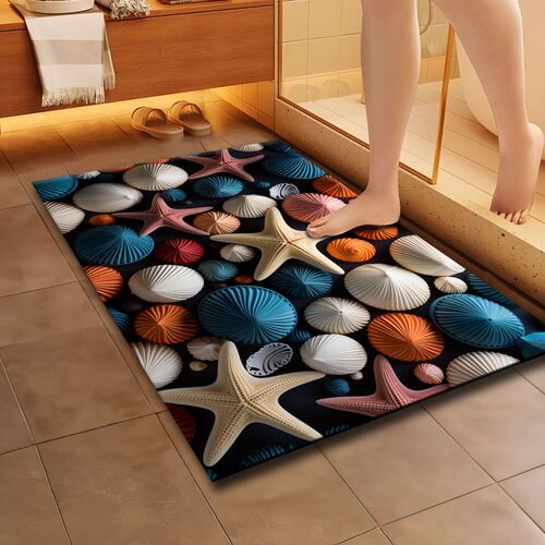 Soft diatomaceous earth 3D stereoscopic expanding mat for bathroom toilet and bathroom absorbent quick-dry foot mat