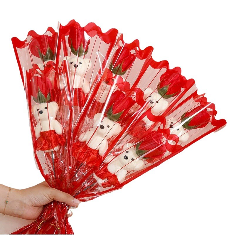 Подарки ко Дню святого Валентина для учителей, сезон «Снова в школу», букет роз с имитацией мыла медведя, маленькие подарки для подруг