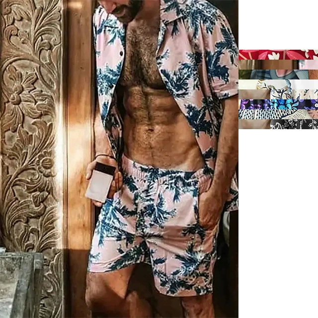 Summer set, trend shirt, style, with short sleeve, 3D